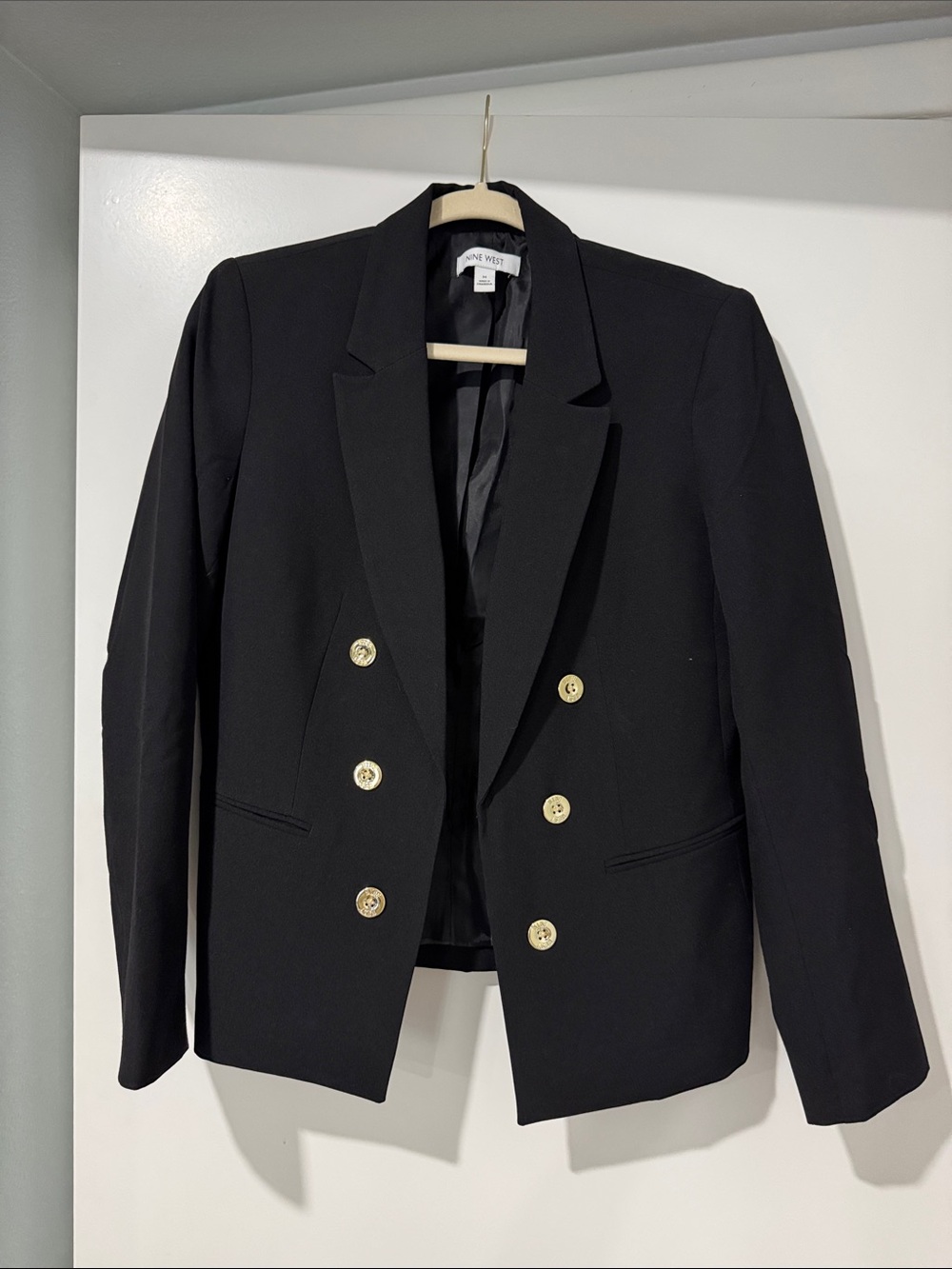 Nine West Black Blazer with Satin Lining